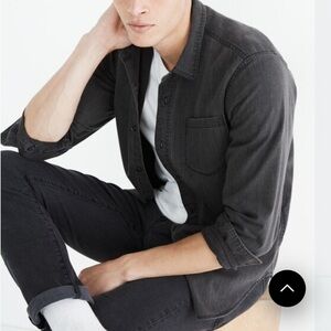 NWT Madewell Black Denim Perfect Shirt in Cutler Wash M